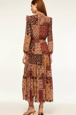 MISA Los Angeles Long-sleeve|Misa Classics>AHREANA DRESS Surrealpatchworkchiffon