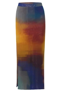 MISA Los Angeles Matching Sets|Jersey & Mesh>AISHA SKIRT Digitalombre