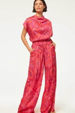 MISA Los Angeles Matching Sets|Tops>AISHA TOP Floracorsicafuchsia