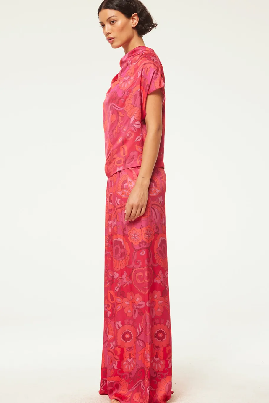 MISA Los Angeles Matching Sets|Tops>AISHA TOP Floracorsicafuchsia