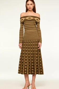 MISA Los Angeles Knits|Matching Sets>ALANI TOP Olivegeostripe