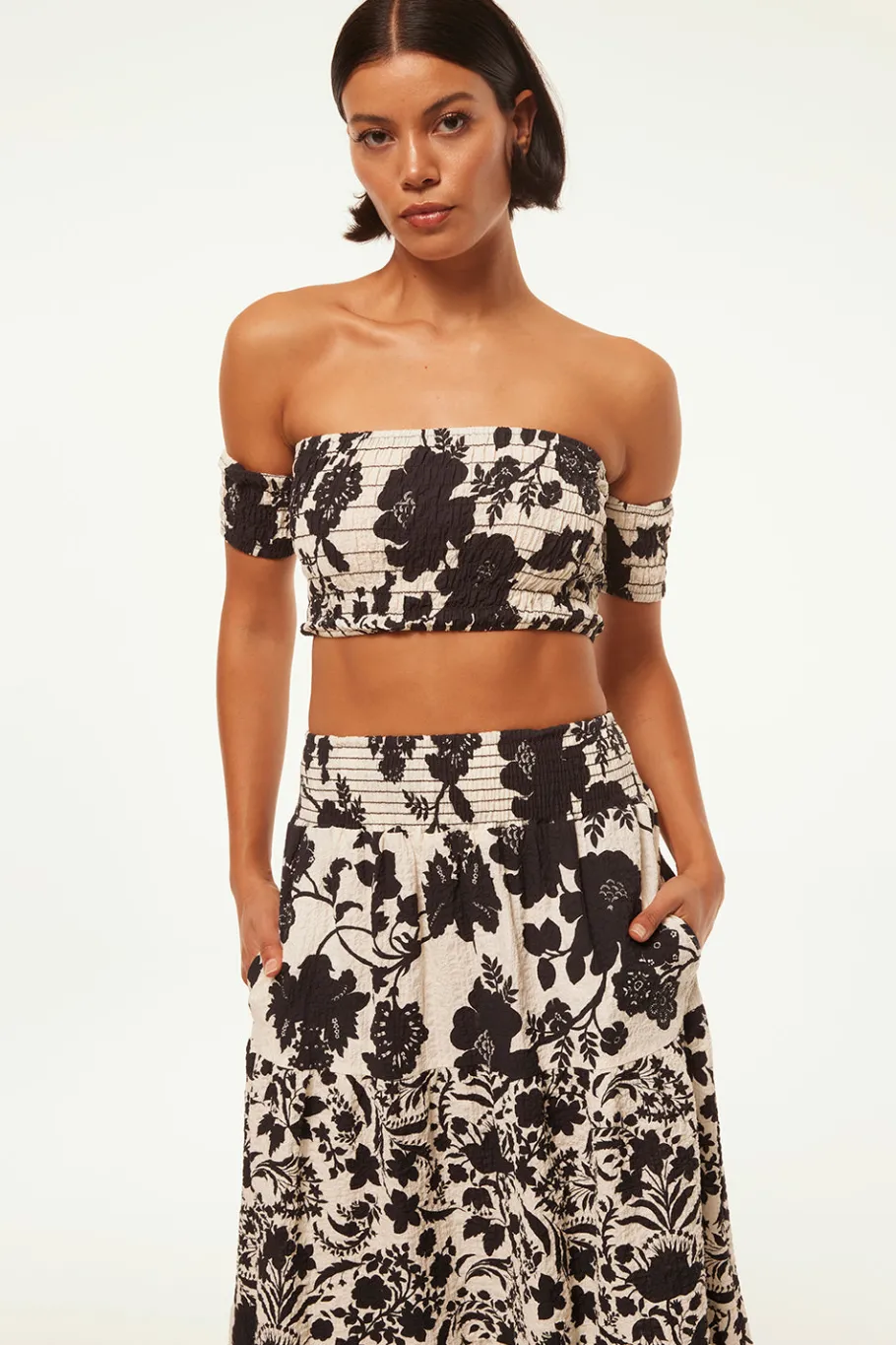 MISA Los Angeles Honeymoon|Matching Sets>ALBA TOP Floranegra