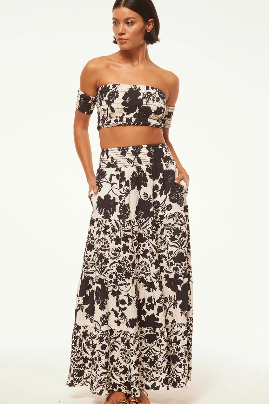MISA Los Angeles Honeymoon|Matching Sets>ALBA TOP Floranegra