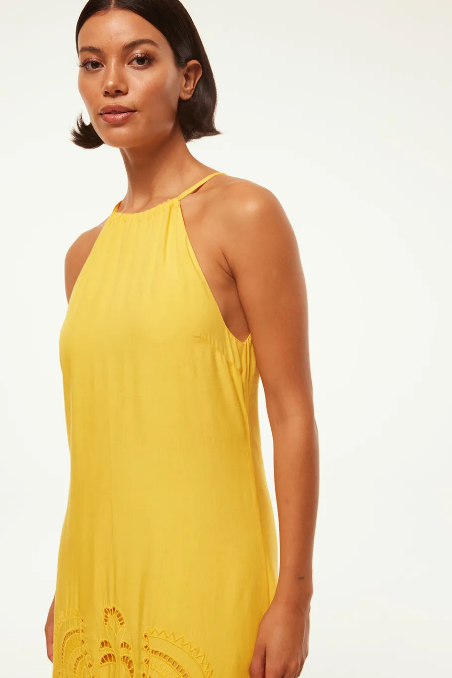 MISA Los Angeles Honeymoon|Maxi>ALEJANDRA DRESS Canaryeyelet