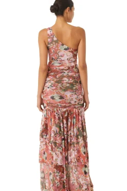 MISA Los Angeles Honeymoon|Jersey & Mesh>ALETHEA DRESS Resortbatikmesh