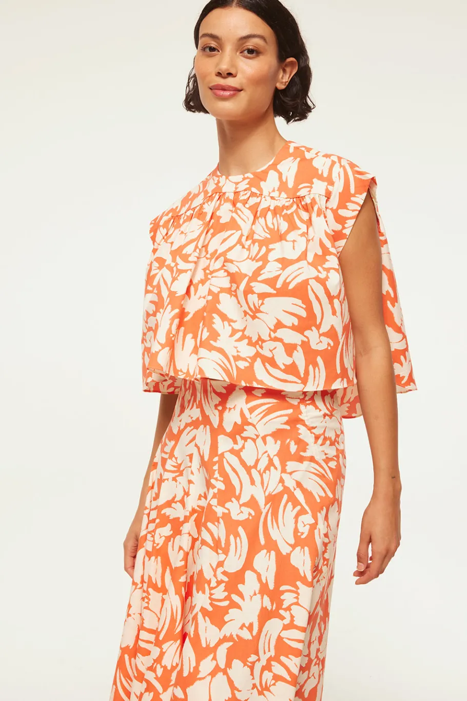 MISA Los Angeles Tops|Matching Sets>ALINA TOP Patmostangerine