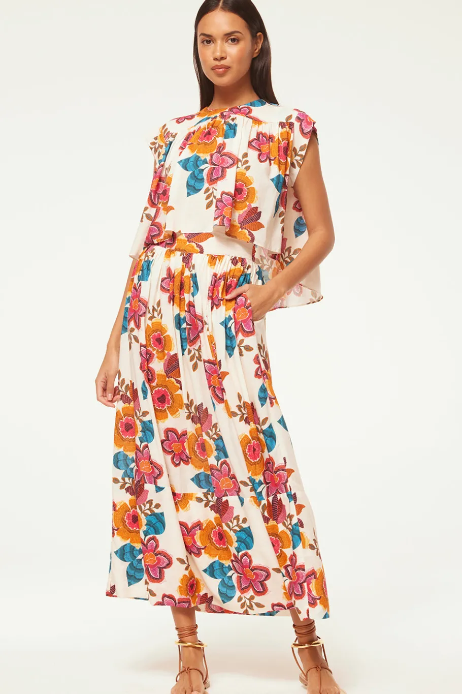 MISA Los Angeles Matching Sets|Tops>ALINA TOP Floramarbella