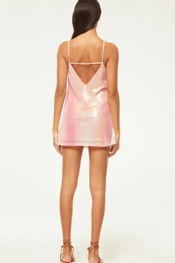 MISA Los Angeles Mini|Dresses>ALINE DRESS Sequinombre