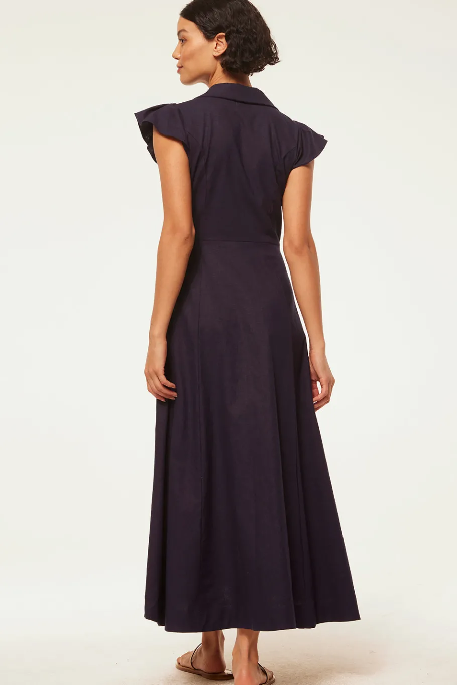 MISA Los Angeles Midi|Dresses>ALMAZ DRESS Navylinen