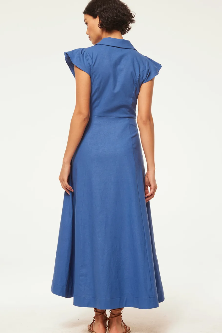 MISA Los Angeles Midi|Dresses>ALMAZ DRESS Bluelinen