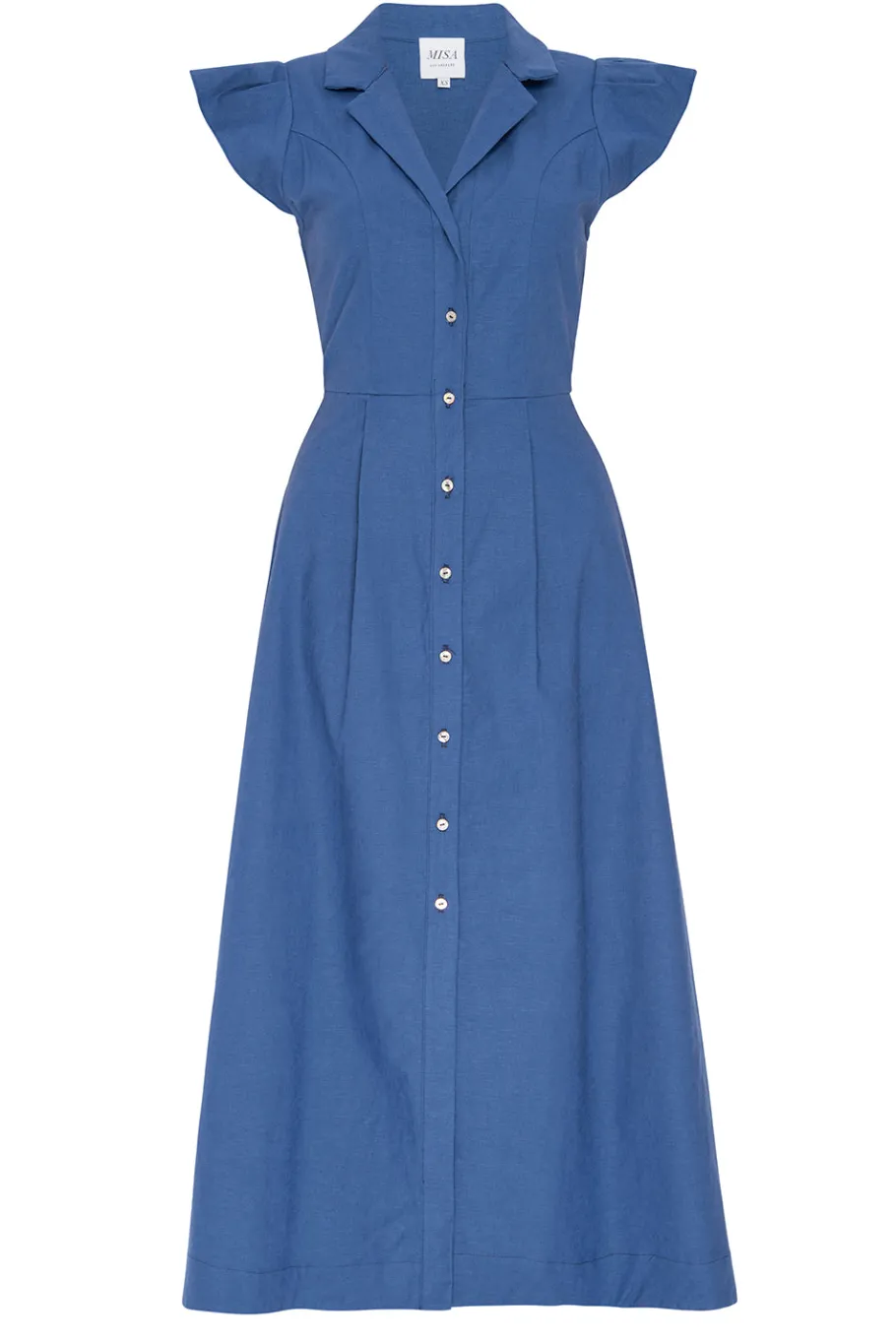 MISA Los Angeles Midi|Dresses>ALMAZ DRESS Bluelinen