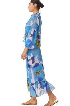 MISA Los Angeles Wedding Guest|Long-sleeve>AMATA DRESS Bluepoppy