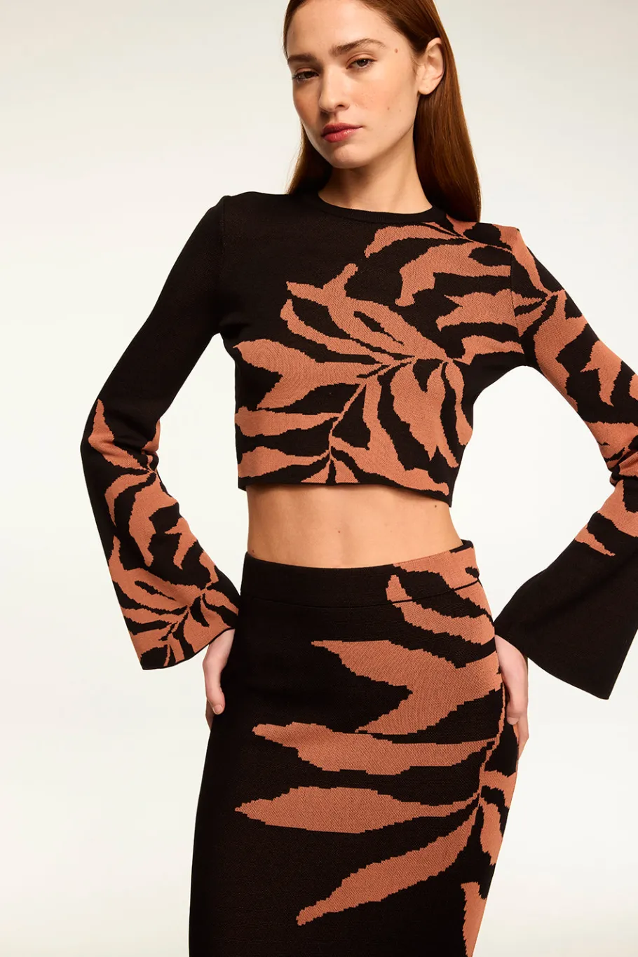 MISA Los Angeles Knits|Matching Sets>AMILA TOP Fernalglow