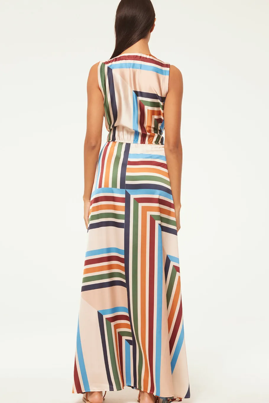 MISA Los Angeles Wedding Guest|Misa Classics>ANABELLA DRESS Sanmiguelstripe