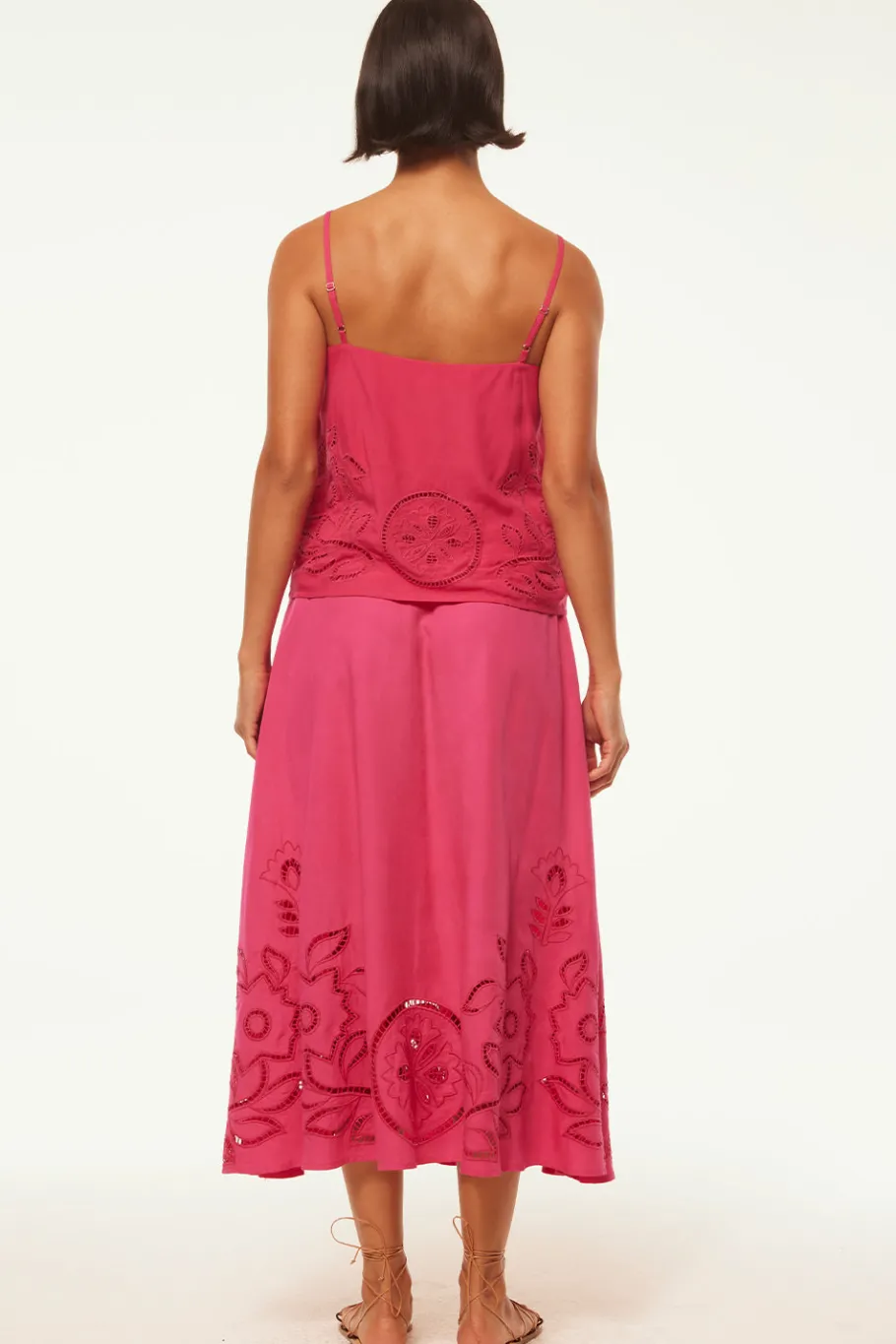 MISA Los Angeles Honeymoon|Matching Sets>ANALISSE SKIRT Pinkeyelet