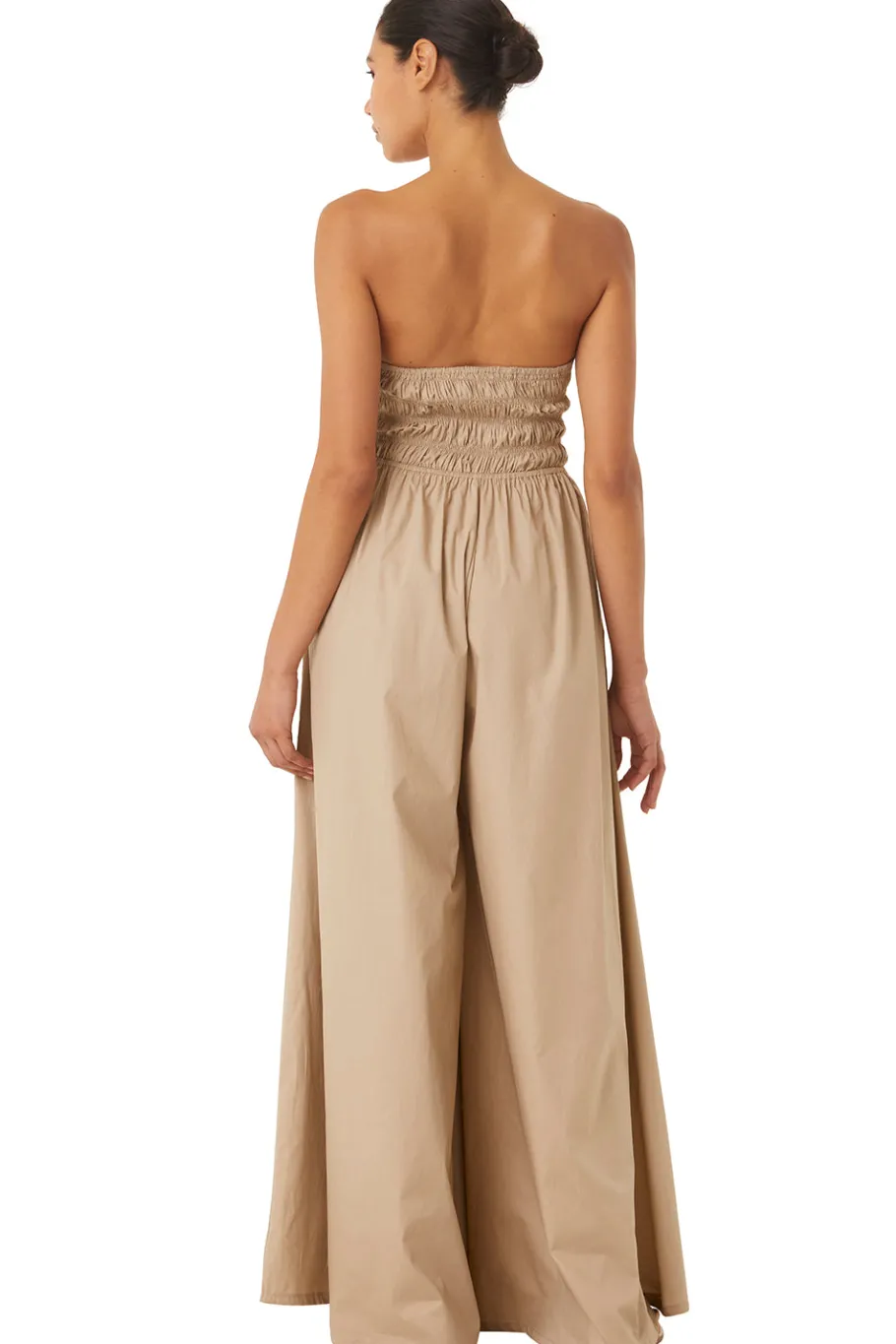 MISA Los Angeles Jumpsuits & Rompers|Jumpsuits & Rompers>ANDREA JUMPSUIT Sandsolidpoplin
