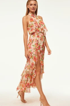 MISA Los Angeles Wedding Guest|Engagement Party>ANEVA DRESS Palmareibloomschiffon