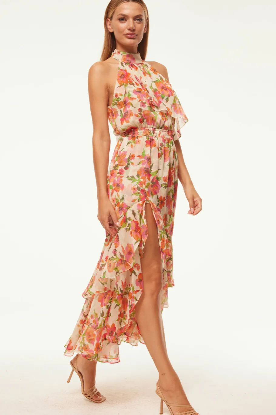 MISA Los Angeles Wedding Guest|Engagement Party>ANEVA DRESS Palmareibloomschiffon
