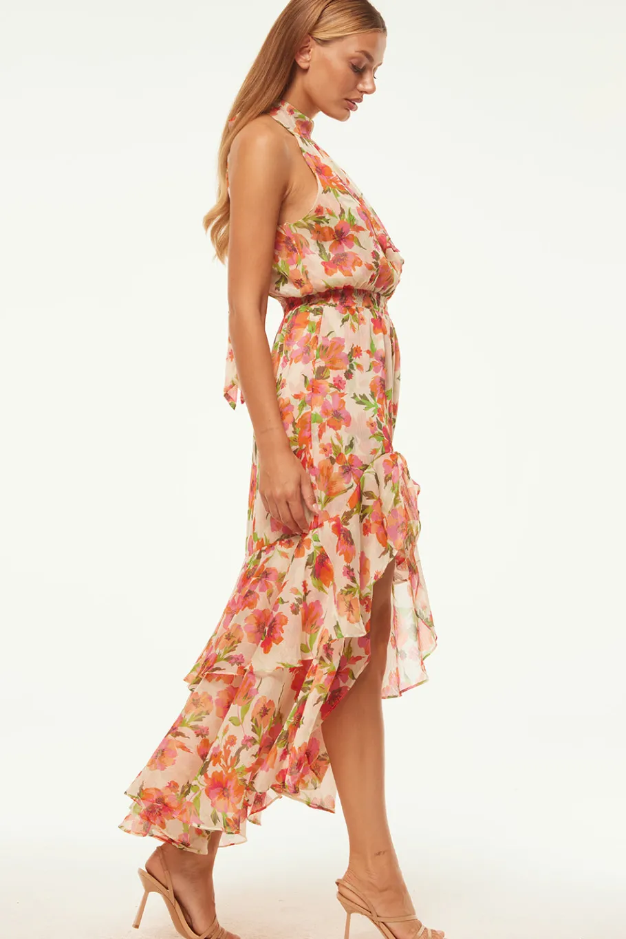 MISA Los Angeles Wedding Guest|Engagement Party>ANEVA DRESS Palmareibloomschiffon