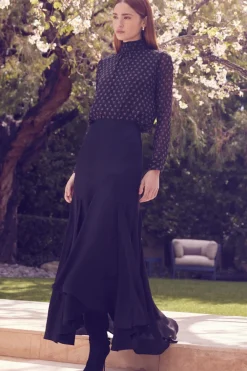 MISA Los Angeles Tops>ANNIE TOP Blacklapiseye