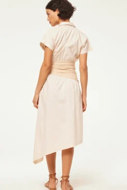 MISA Los Angeles Midi|Dresses>ANTONELLA DRESS Ivorylinenmix
