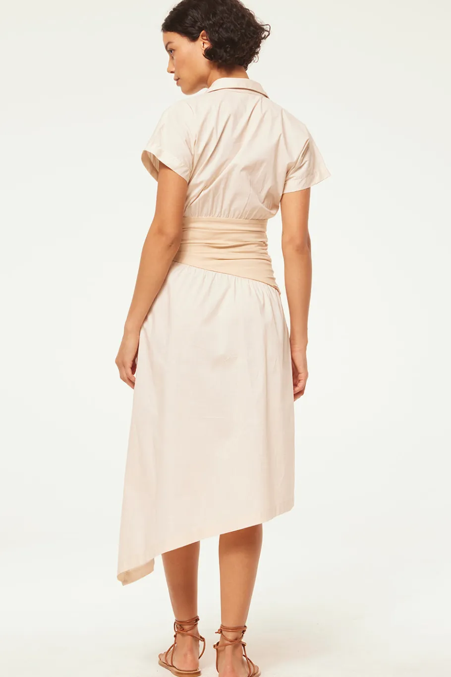 MISA Los Angeles Midi|Dresses>ANTONELLA DRESS Ivorylinenmix
