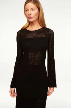 MISA Los Angeles Knit|Long-sleeve>ANU DRESS Blacklead