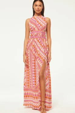 MISA Los Angeles Wedding Guest|Maxi>ARANITA DRESS Aperolgeo