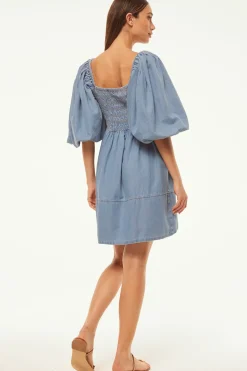 MISA Los Angeles Mini|Dresses>ARYN DRESS Bluechambray