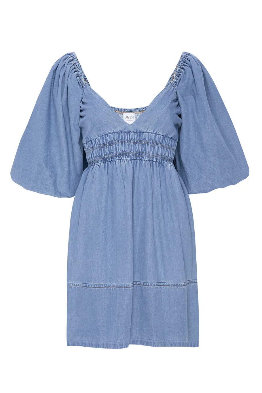 MISA Los Angeles Mini|Dresses>ARYN DRESS Bluechambray