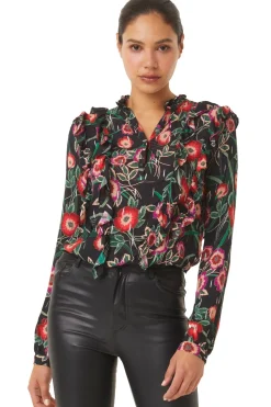MISA Los Angeles Tops>ASTRID TOP Anemoneawe