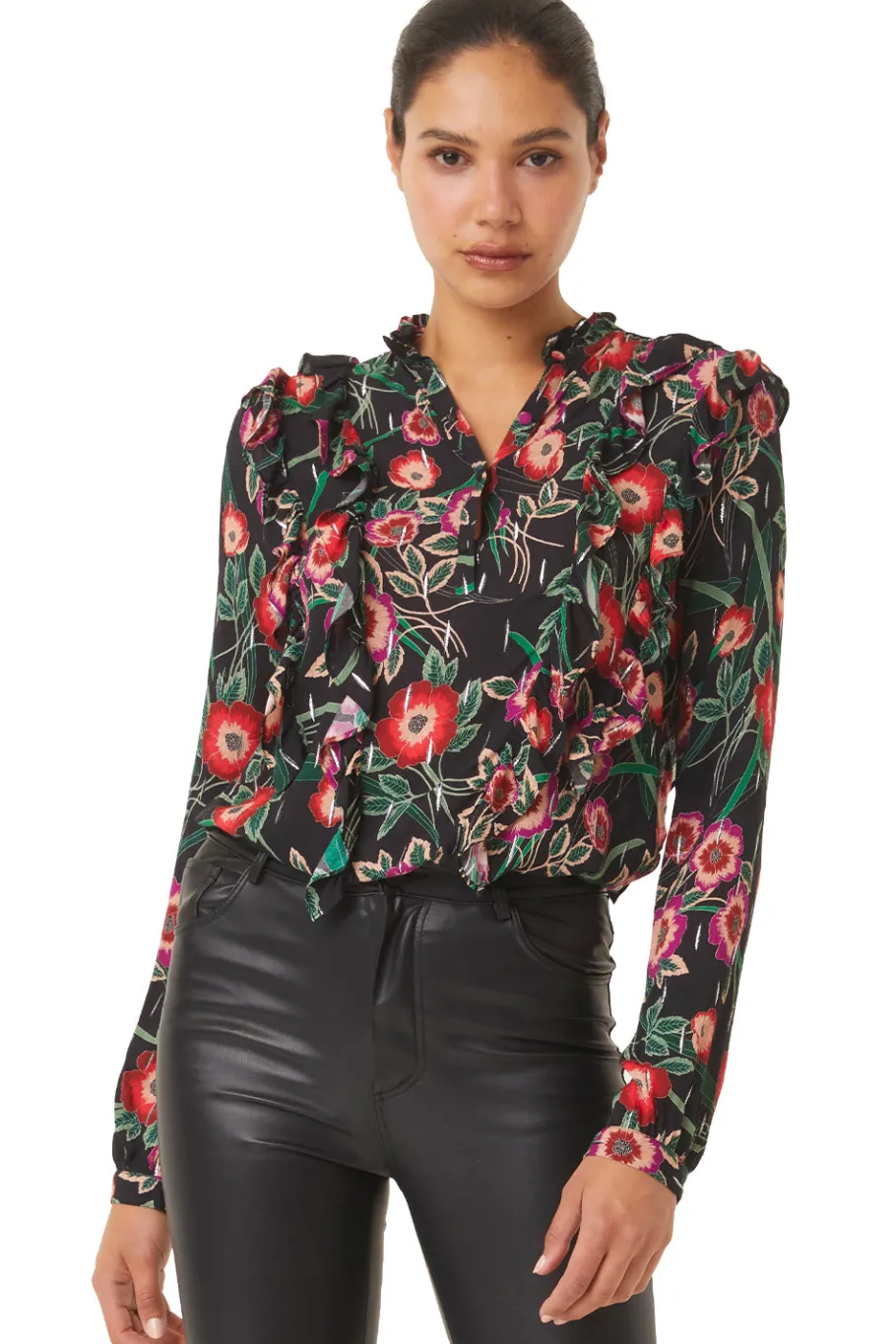 MISA Los Angeles Tops>ASTRID TOP Anemoneawe