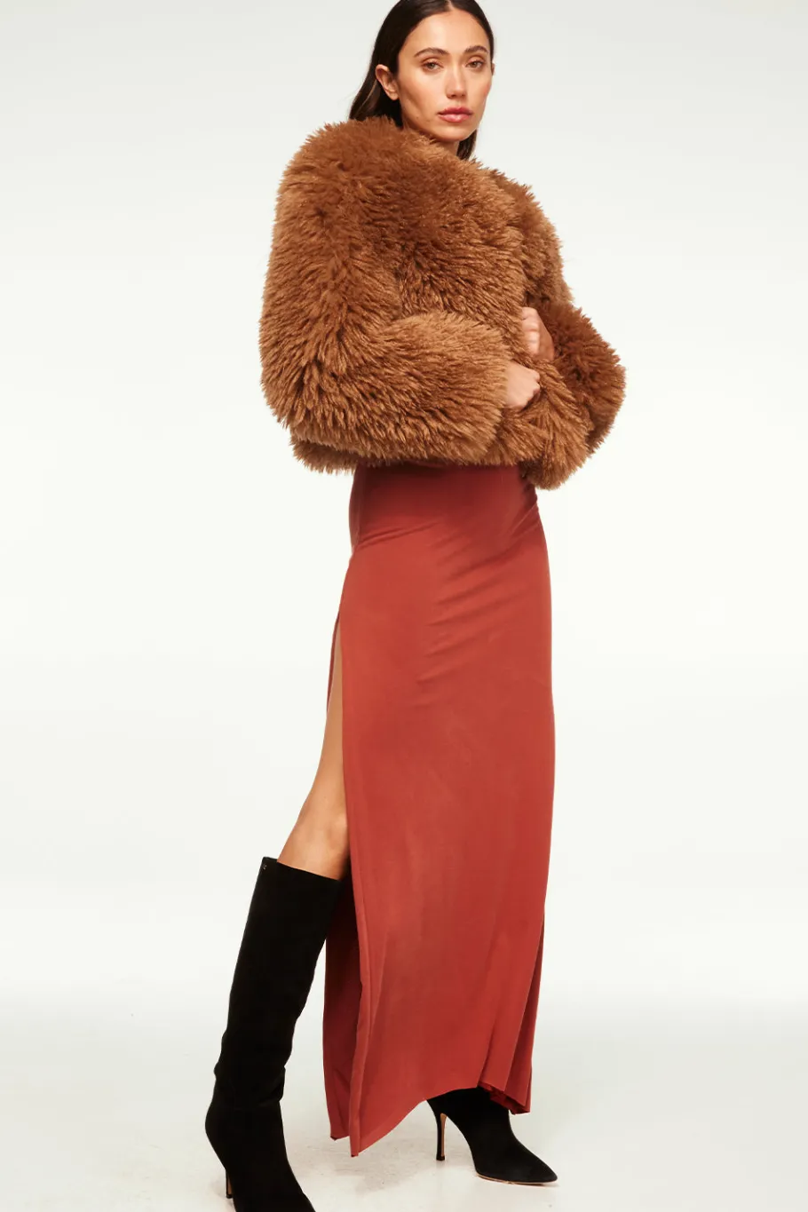 MISA Los Angeles Maxi|Dresses>ATHENA DRESS Brick