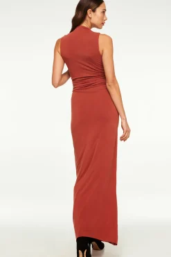 MISA Los Angeles Maxi|Dresses>ATHENA DRESS Brick