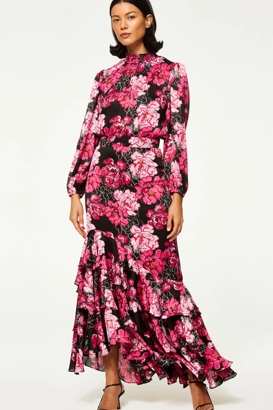 MISA Los Angeles Wedding Guest|Long-sleeve>AUDREY DRESS Pinkpeony