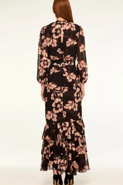 MISA Los Angeles Wedding Guest|Long-sleeve>AUDREY DRESS Auricflora