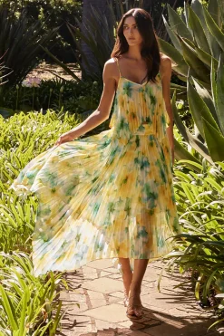 MISA Los Angeles Matching Sets|Skirts & Shorts>AVRA SKIRT Citronwatercolor