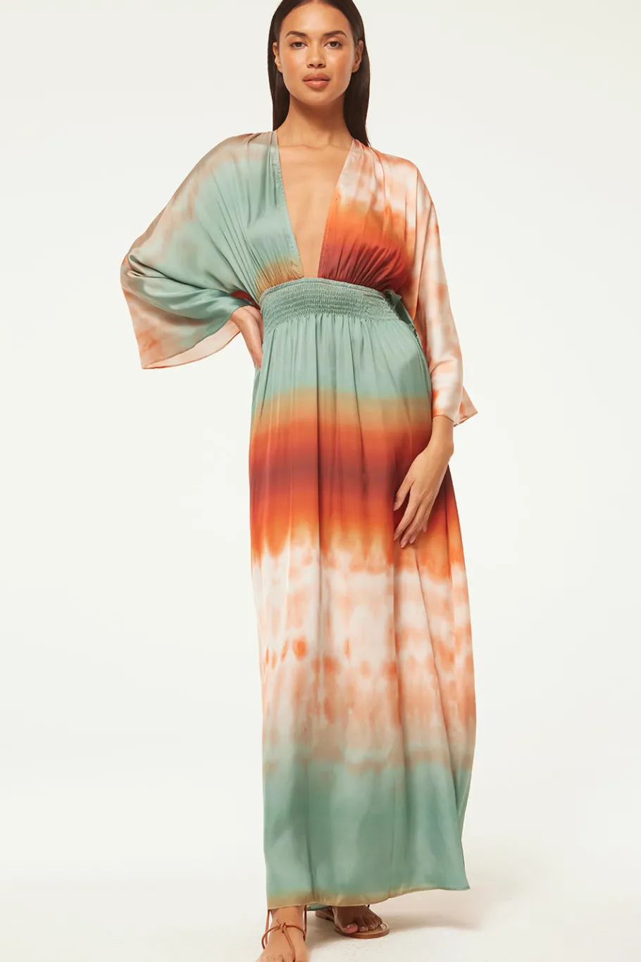 MISA Los Angeles Wedding Guest|Long-sleeve>BARDOT DRESS Carnelianombre
