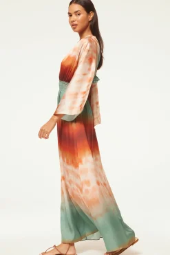 MISA Los Angeles Wedding Guest|Long-sleeve>BARDOT DRESS Carnelianombre