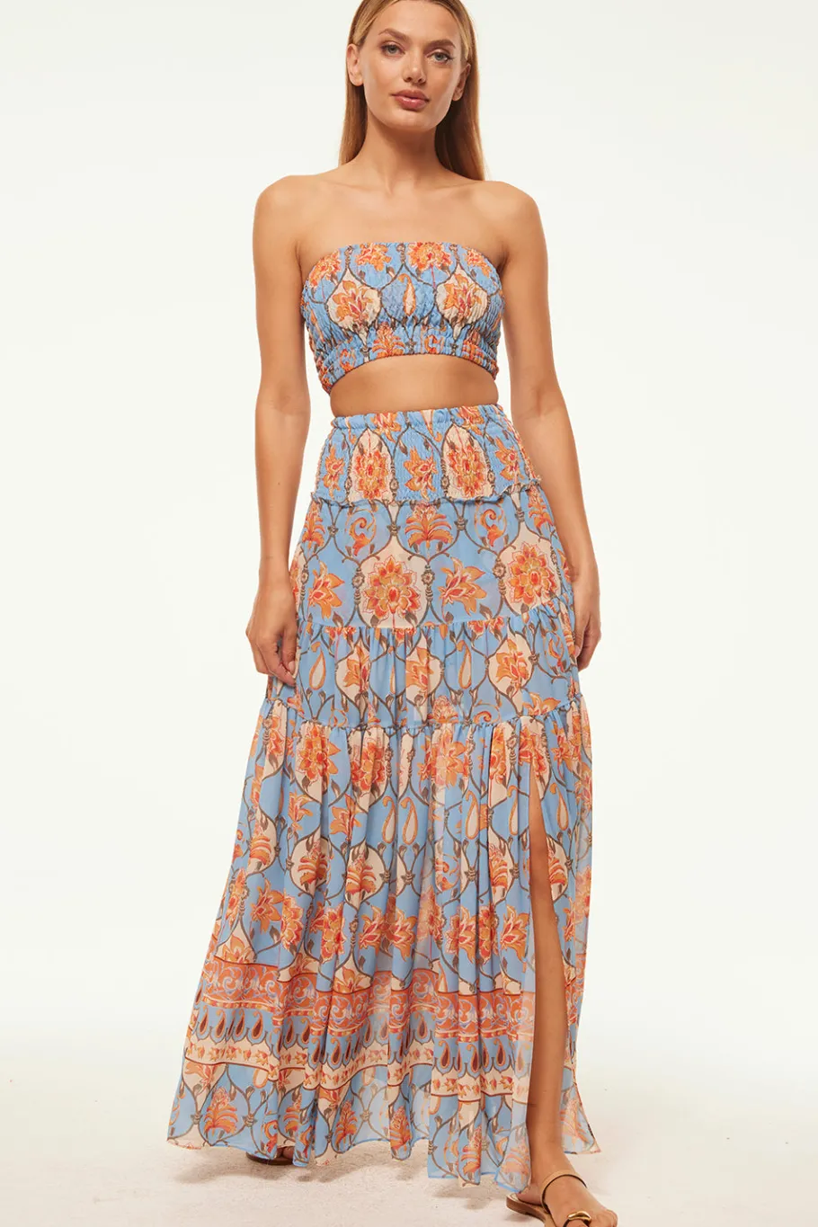 MISA Los Angeles Matching Sets|Skirts & Shorts>BAR SKIRT Cagedfloral