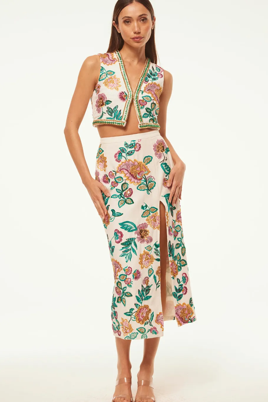 MISA Los Angeles Honeymoon|Bachelorette>BASHIRA TOP Malikapaisleyfloralembroidery