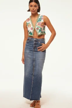 MISA Los Angeles Honeymoon|Bachelorette>BASHIRA TOP Malikapaisleyfloralembroidery