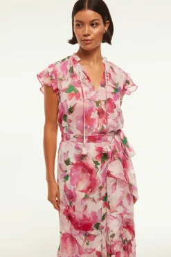 MISA Los Angeles Tops>BASIA TOP Gardenfuchsia