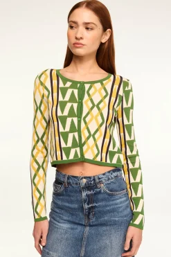MISA Los Angeles Knits|Matching Sets>BATISTA CARDIGAN Limoncellogeojacquard