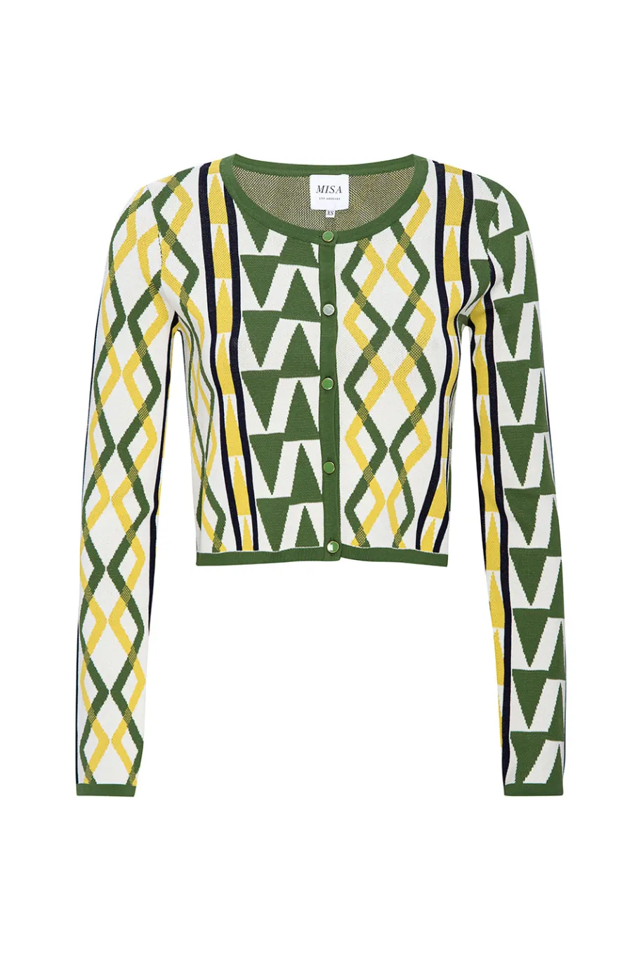 MISA Los Angeles Knits|Matching Sets>BATISTA CARDIGAN Limoncellogeojacquard
