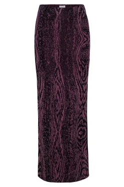 MISA Los Angeles Knits|Matching Sets>BOW SKIRT Plum