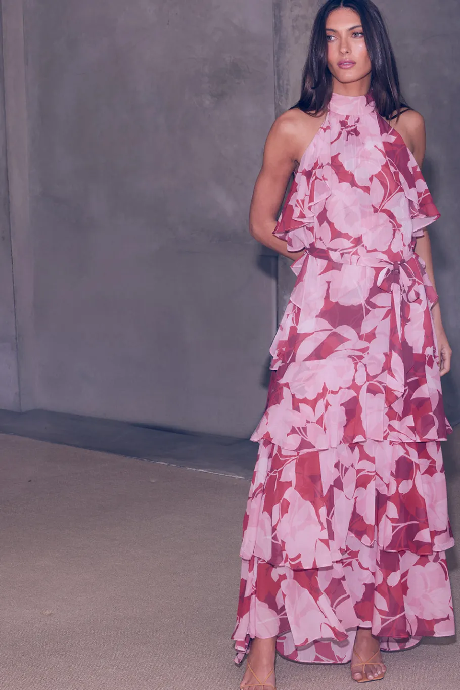 MISA Los Angeles Wedding Guest|Maxi>CALISSA DRESS Florarosada