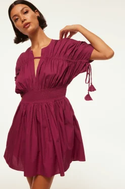 MISA Los Angeles Mini|Dresses>CAMILA DRESS Orchidcottonpoplin