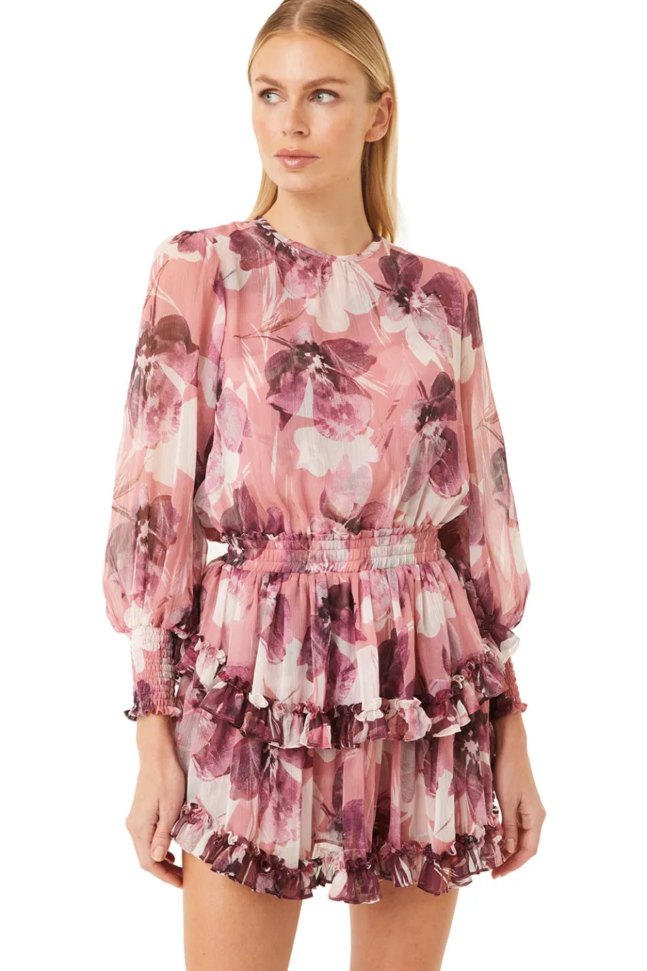 MISA Los Angeles Long-sleeve|Misa Classics>CAMILA DRESS Floratropicalmix