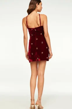 MISA Los Angeles Dresses>CAMILLE DRESS Garnetvelvet